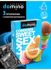 Презервативы для орального секса DOMINO Sweet Sex с ароматом мороженого - 3 шт. - Domino - купить с доставкой в Орле