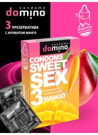 Презервативы для орального секса DOMINO Sweet Sex с ароматом манго - 3 шт. - Domino - купить с доставкой в Орле