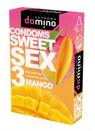 Презервативы для орального секса DOMINO Sweet Sex с ароматом манго - 3 шт. - Domino - купить с доставкой в Орле