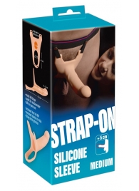 Силиконовый полый страпон на ремнях Silicone Strap-on - 16 см. - Orion - купить с доставкой в Орле