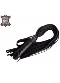 Черная плеть  Ковбой  с ручкой-фаллосом - 55 см. - Sitabella - купить с доставкой в Орле