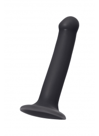 Черный фаллос на присоске Silicone Bendable Dildo M - 18 см. - Strap-on-me - купить с доставкой в Орле