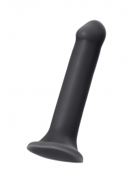 Черный фаллос на присоске Silicone Bendable Dildo XL - 20 см. - Strap-on-me - купить с доставкой в Орле