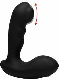 Черный стимулятор простаты Alpha-Pro 7X P-Milker Silicone Prostate Stimulator with Milking Bead - XR Brands - в Орле купить с доставкой