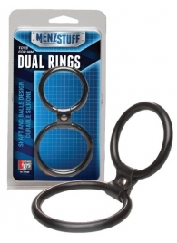 Чёрное двойное эрекционное кольцо Dual Rings Black - Dream Toys - в Орле купить с доставкой