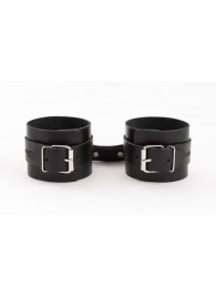 Черные кожаные наручники Ladys Arsenal - БДСМ Арсенал - купить с доставкой в Орле