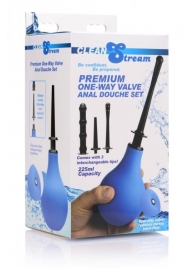 Анальный душ с 3 насадками Premium One-way Valve Anal Douche Set - XR Brands - купить с доставкой в Орле