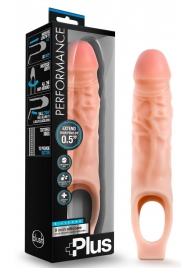 Телесный реалистичный фаллоудлинитель 9 Inch Silicone Cock Sheath Penis Extender - 22,86 см. - Blush Novelties - в Орле купить с доставкой