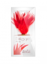Красный перьевой тиклер Plume - 23 см. - Lola Lingerie - купить с доставкой в Орле