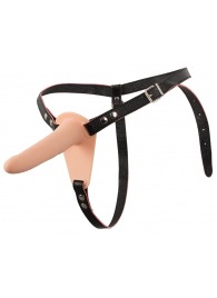 Телесный поясной страпон с вибрацией Vibrating Strap-On - 15,7 см. - Orion - купить с доставкой в Орле