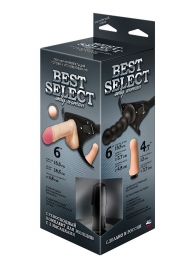 Черный пояс для женщин BEST SELECT с 3 насадками - LOVETOY (А-Полимер) - купить с доставкой в Орле