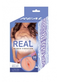 Телесный вибромастурбатор-вагина Real Women Vibration - Real - в Орле купить с доставкой