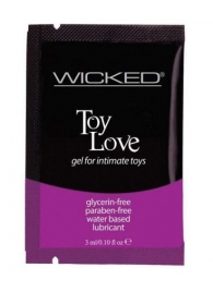 Лубрикант на водной основе для использования с игрушками WICKED Toy Love - 3 мл. - Wicked - купить с доставкой в Орле