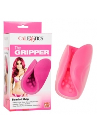 Розовый рельефный мастурбатор Beaded Grip - California Exotic Novelties - в Орле купить с доставкой