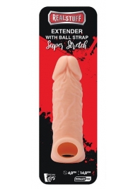 Телесная насадка EXTENDER WITH BALL STRAP 5.5 - 14 см. - Dream Toys - в Орле купить с доставкой