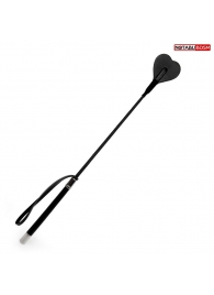 Черный стек с наконечником-сердечком - 54 см. - Notabu - купить с доставкой в Орле