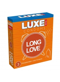 Презервативы с продлевающим эффектом LUXE Royal Long Love - 3 шт. - Luxe - купить с доставкой в Орле