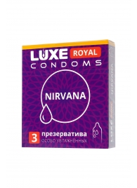 Презервативы с увеличенным количеством смазки LUXE Royal Nirvana - 3 шт. - Luxe - купить с доставкой в Орле