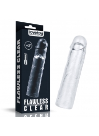 Прозрачная насадка-удлинитель Flawless Clear Penis Sleeve Add 2 - 19 см. - Lovetoy - в Орле купить с доставкой