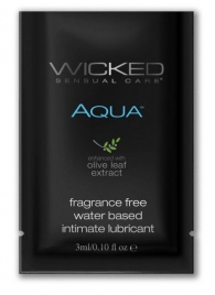 Легкий лубрикант на водной основе с алое Wicked Aqua - 3 мл. - Wicked - купить с доставкой в Орле