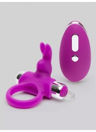 Лиловое виброкольцо с пультом ДУ Remote Control Cock Ring - Happy Rabbit - в Орле купить с доставкой