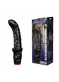 Черный вибромассажер простаты 6  Premium Prostate Massager - BlueLine - в Орле купить с доставкой