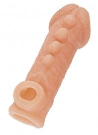 Телесная закрытая насадка с шишечками Cock Sleeve Size S - 13,8 см. - KOKOS - в Орле купить с доставкой