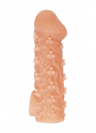 Телесная закрытая насадка с пучками шишечек Cock Sleeve Size S - 13,8 см. - KOKOS - в Орле купить с доставкой Телесная закрытая насадка с пучками шишечек Cock Sleeve Size S - 13,8 см. - KOKOS - в Орле купить с доставкой