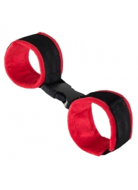 Красно-черные велюровые оковы Anonymo - ToyFa - купить с доставкой в Орле Красно-черные велюровые оковы Anonymo - ToyFa - купить с доставкой в Орле