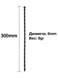 Черный уретральный расширитель - 30 см. - Rubber Tech Ltd - купить с доставкой в Орле