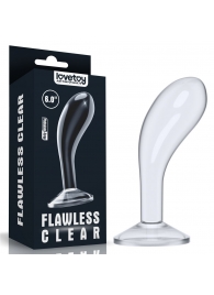 Прозрачный стимулятор простаты Flawless Clear Prostate Plug - 15 см. - Lovetoy - в Орле купить с доставкой