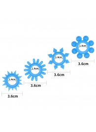 Набор из 4 голубых, светящихся в темноте эрекционных колец Lumino Play - Lovetoy - в Орле купить с доставкой