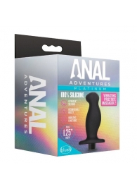 Черный анальный вибромассажёр Silicone Vibrating Prostate Massager 02 - 10,8 см. - Blush Novelties - в Орле купить с доставкой