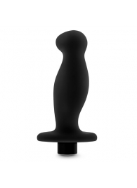 Черный анальный вибромассажёр Silicone Vibrating Prostate Massager 02 - 10,8 см. - Blush Novelties - в Орле купить с доставкой