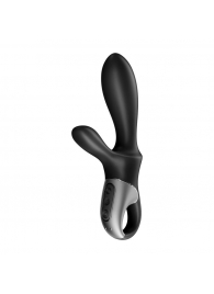 Черный анальный вибратор Heat Climax+ с функцией нагрева - 20,6 см. - Satisfyer - в Орле купить с доставкой