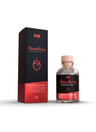 Массажный гель с ароматом клубники Strawberry - 30 мл. - INTT - купить с доставкой в Орле