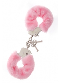 Металлические наручники с розовой меховой опушкой METAL HANDCUFF WITH PLUSH PINK - Dream Toys - купить с доставкой в Орле