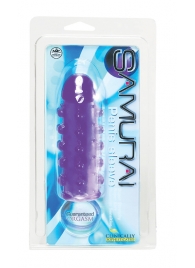 Закрытая фиолетовая насадка с пупырышками SAMURAI PENIS SLEEVE PURPLE - 14,5 см. - NMC - в Орле купить с доставкой