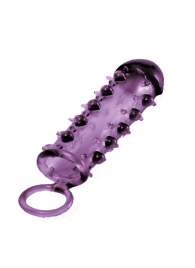 Закрытая фиолетовая насадка с пупырышками SAMURAI PENIS SLEEVE PURPLE - 14,5 см. - NMC - в Орле купить с доставкой