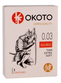 Тонкие презервативы OKOTO Thin Extra Soft - 3 шт. - Sitabella - купить с доставкой в Орле