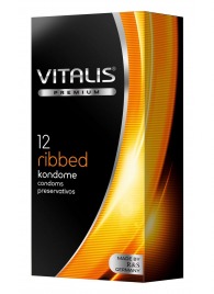 Ребристые презервативы VITALIS PREMIUM ribbed - 12 шт. - Vitalis - купить с доставкой в Орле