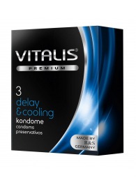 Презервативы VITALIS PREMIUM delay   cooling с охлаждающим эффектом - 3 шт. - Vitalis - купить с доставкой в Орле