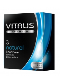Классические презервативы VITALIS PREMIUM natural - 3 шт. - Vitalis - купить с доставкой в Орле