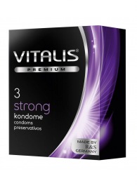 Презервативы с утолщенной стенкой VITALIS PREMIUM strong - 3 шт. - Vitalis - купить с доставкой в Орле