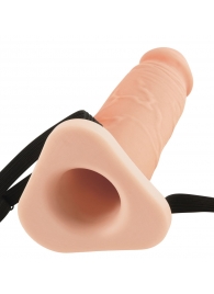 Телесный реалистичный фаллоимитатор с полостью Silicone Hollow Extension - 20 см. - Pipedream - купить с доставкой в Орле