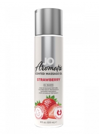 Массажное масло JO Aromatix Massage Oil Strawberry с ароматом клубники - 120 мл. - System JO - купить с доставкой в Орле