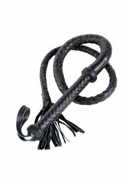 Длинный кожаный кнут с хлопушками на конце - ToyFa - купить с доставкой в Орле