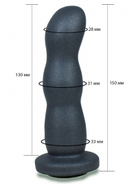 Черная анальная рельефная насадка-фаллоимитатор - 15 см. - LOVETOY (А-Полимер) - купить с доставкой в Орле