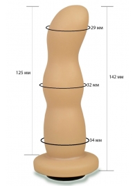 Телесная рельефная насадка Harness - 14,2 см. - LOVETOY (А-Полимер) - купить с доставкой в Орле