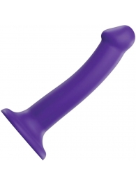 Фиолетовый фаллоимитатор-насадка Strap-On-Me Dildo Dual Density size M - 18 см. - Strap-on-me - купить с доставкой в Орле